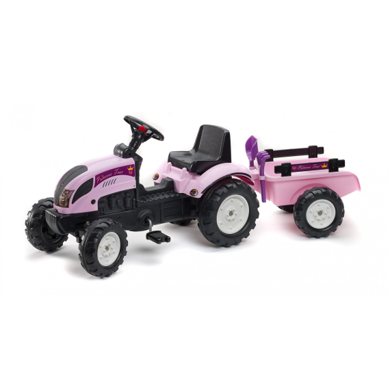 FALK - Šlapací traktor Princes s valníkem růžový                    