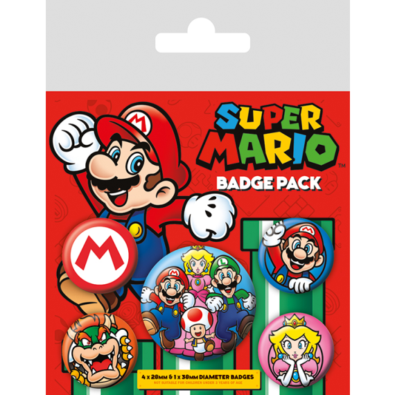 EPEE merch - Set odznaků Super Mario                    