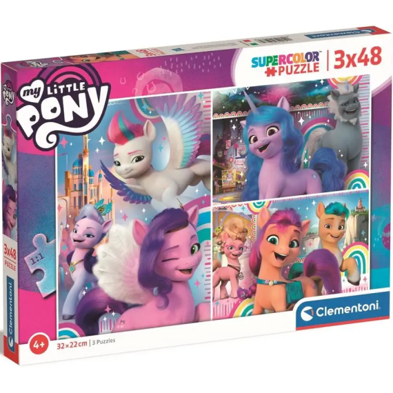 Clementoni - Puzzle 3x48 My Little ponny                    