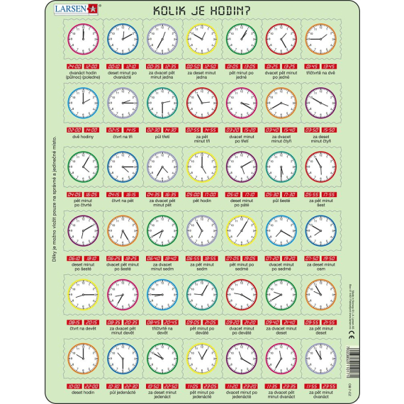 Larsen - Puzzle Kolik je hodin? 42 dílků                    