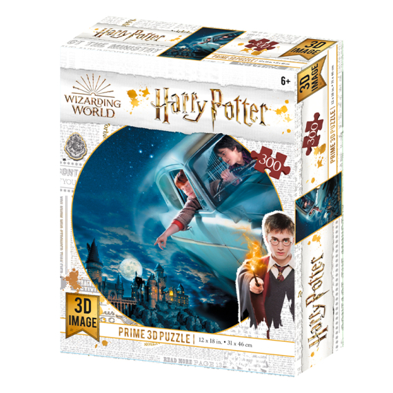 PRIME 3D PUZZLE - Harry Potter - Harry &amp; Ron Flyingover Hogwarts 300 dílků                    