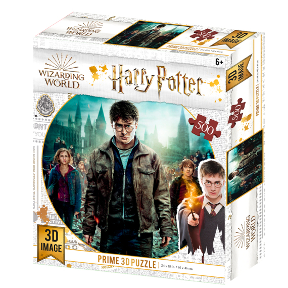 PRIME 3D PUZZLE - Harry Potter - Harry, Hermione and Ron 500 dílků                    