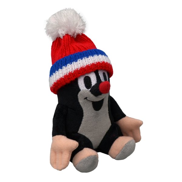 Zdeněk Miler Krtek sedící kulich červená trikolóra 14 cm