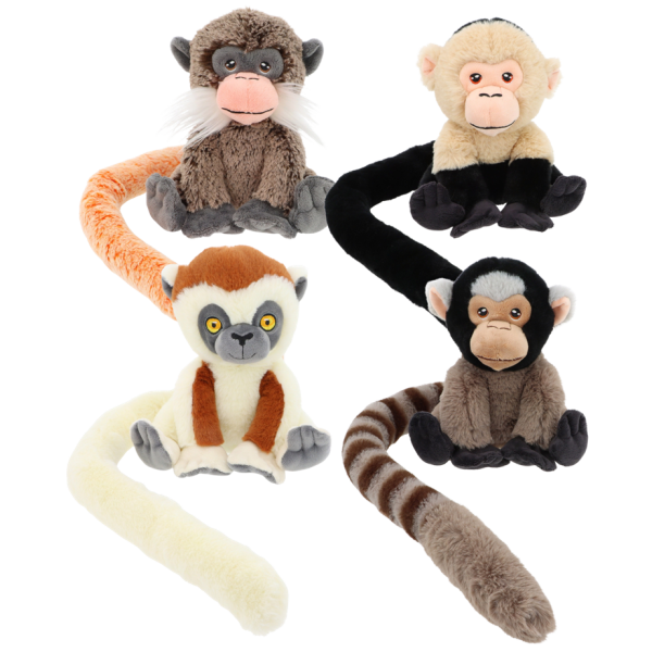 Keeleco Opička s ocasem 18 cm 4 druhy