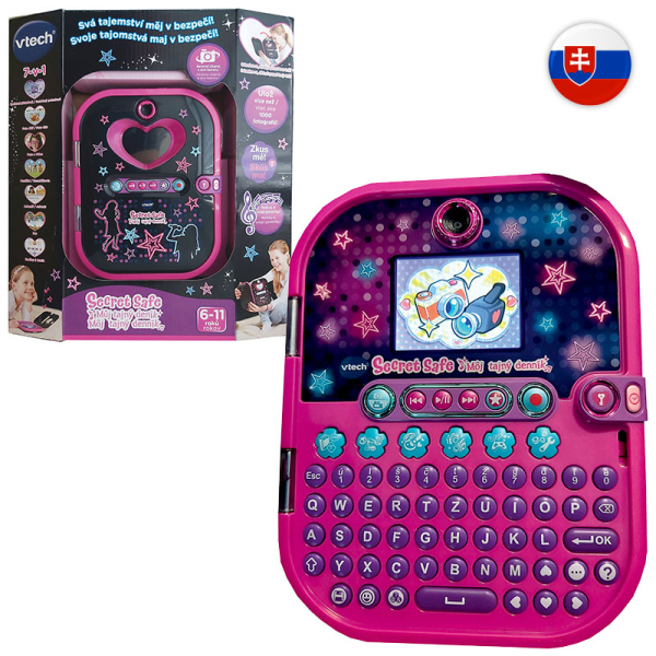 Vtech Kidi Secret Safe - Môj tajný denník - čierny SK