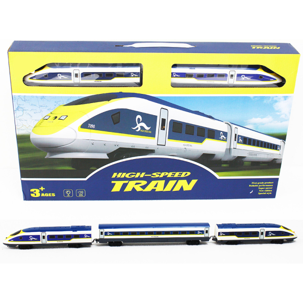 SET Elektrická vláčkodráha B/O - Vysokorychlostní vlak se světlem a zvukem na baterie