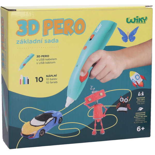 3D pero WIKY základní sada 10 náplní 10 šablon - český obal