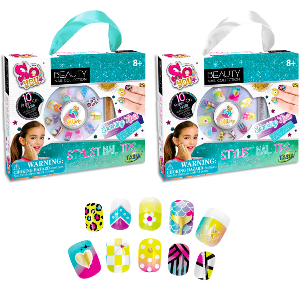 TASIA - Beauty sada nehty - Stylistická sada s glitry