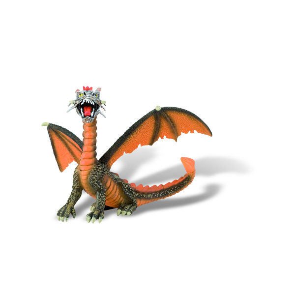 Bullyland 75595 - Drak sedící oranžový