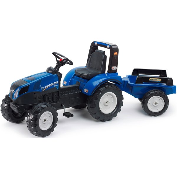 Traktor šlapací New Holland T8 modrý s valníkem