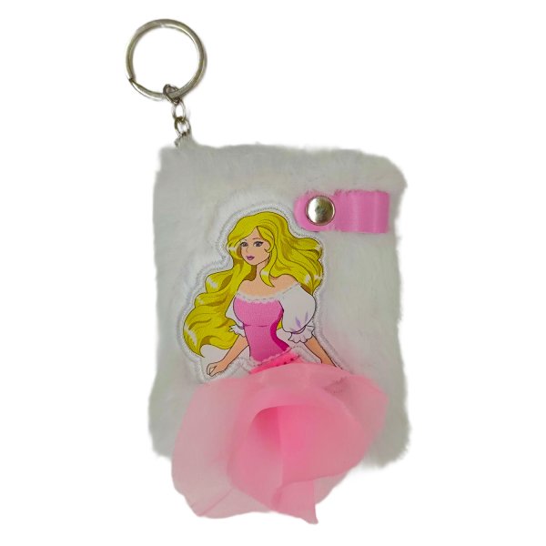Mini plyšový zápisník A7 Princezna