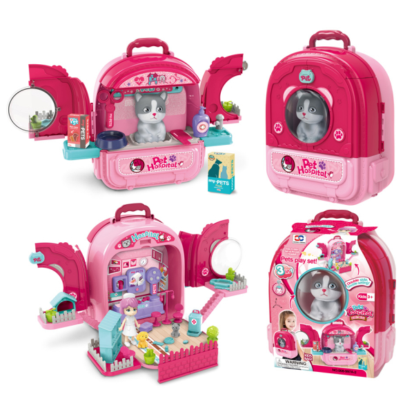 Batoh Nemocnice pro zvířátka 3v1 - Kočka