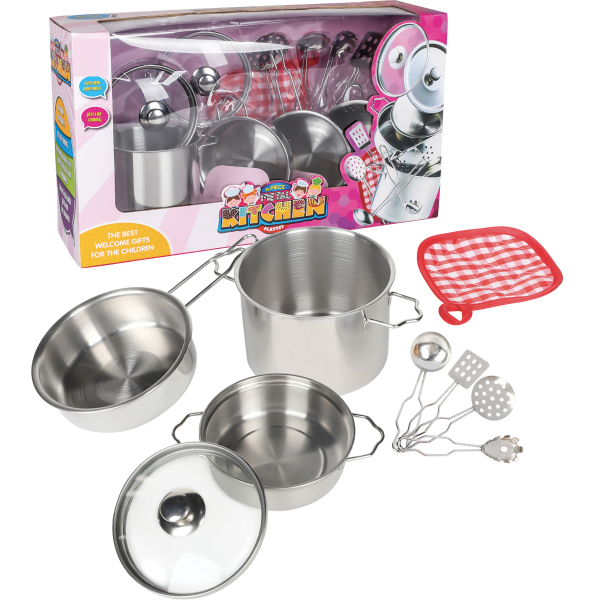 Sada kovových hrnců s příslušenstvím 11 dílů