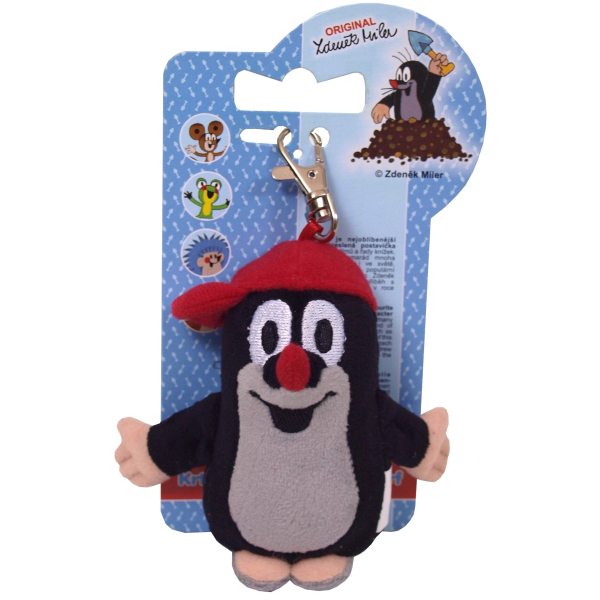 Přívěsek na klíče Krtek s kšiltovkou a karabinou