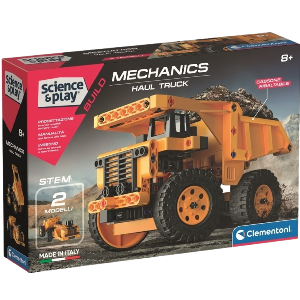 CLEMENTONI Science&Play Mechanická laboratoř Těžební auta 2v1