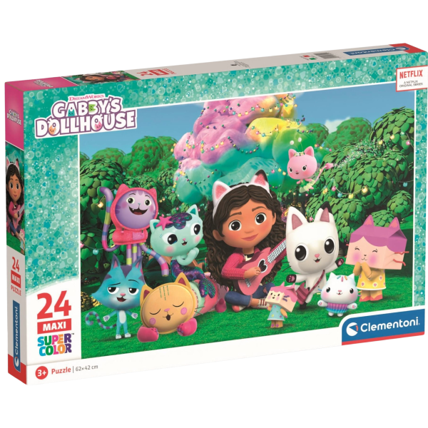 Clementoni - Puzzle Gábinin kouzelný domek Na zahradě MAXI 24 dílků