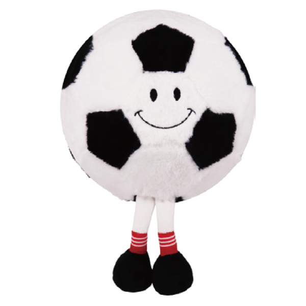 Plyšový nafukovací kamarád – Fotbalový míč, 23 cm