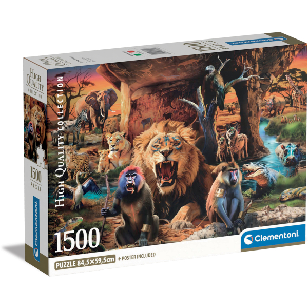 Clementoni puzzle Schůze zvířat 1500 dílků