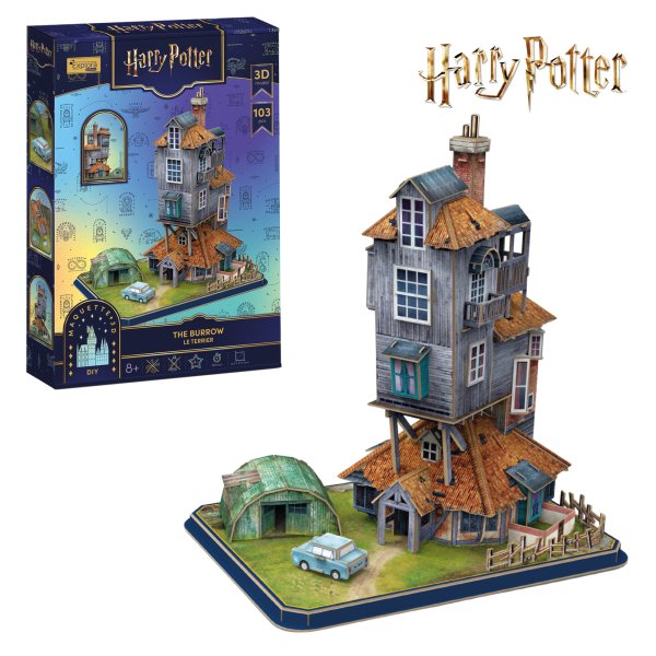 CubicFun - Puzzle 3D Harry Potter: Doupě - dům rodiny Weasleyových 103 dílků