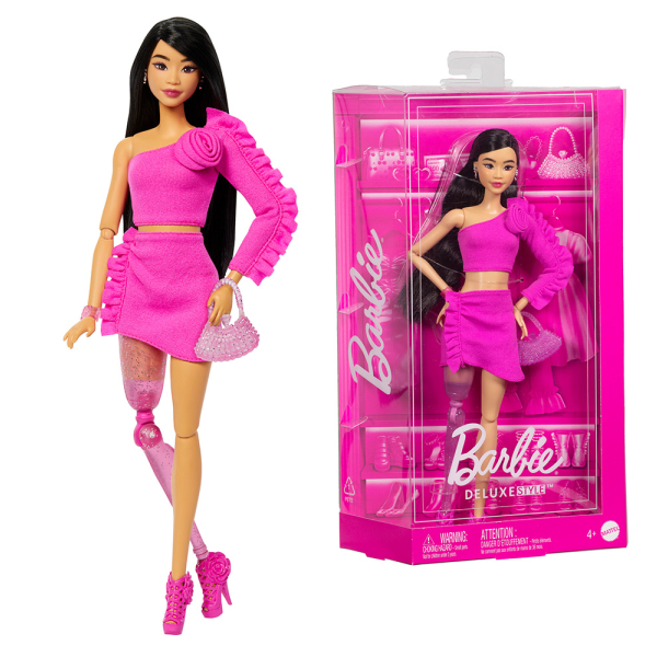 Mattel Barbie DELUXE MODELKA - ŠATY S RŮŽÍ