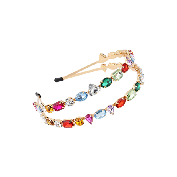 PINK - Dvojitá čelenka s drahokamy