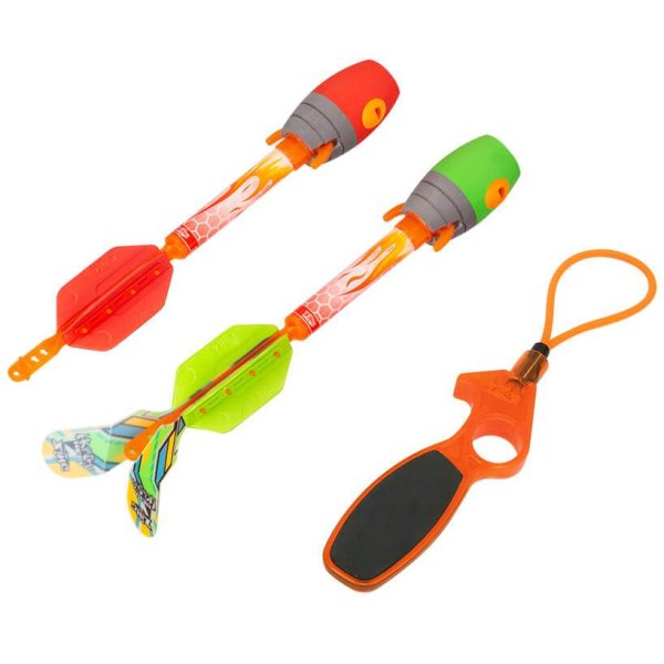 ZING Sky Ripperz prak hvízdací herní set se 2 šípy v krabici plast