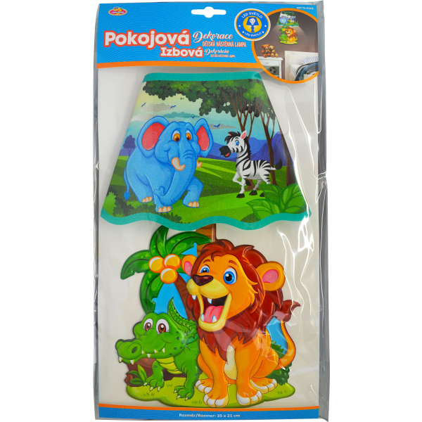 Dětská nástěnná 3D lampa Safari